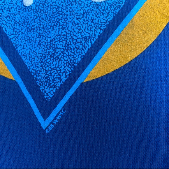 Vintage montana puff print Big sky ski pullover crewneck sweater, blue, xl - Picture 3 of 6